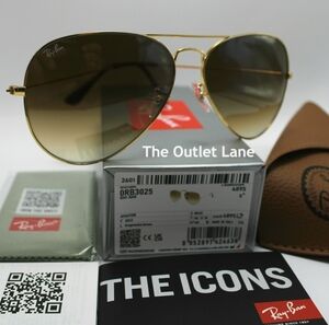 Model Display Ray-Ban Aviator Gradient Brown RB3025 Classic
